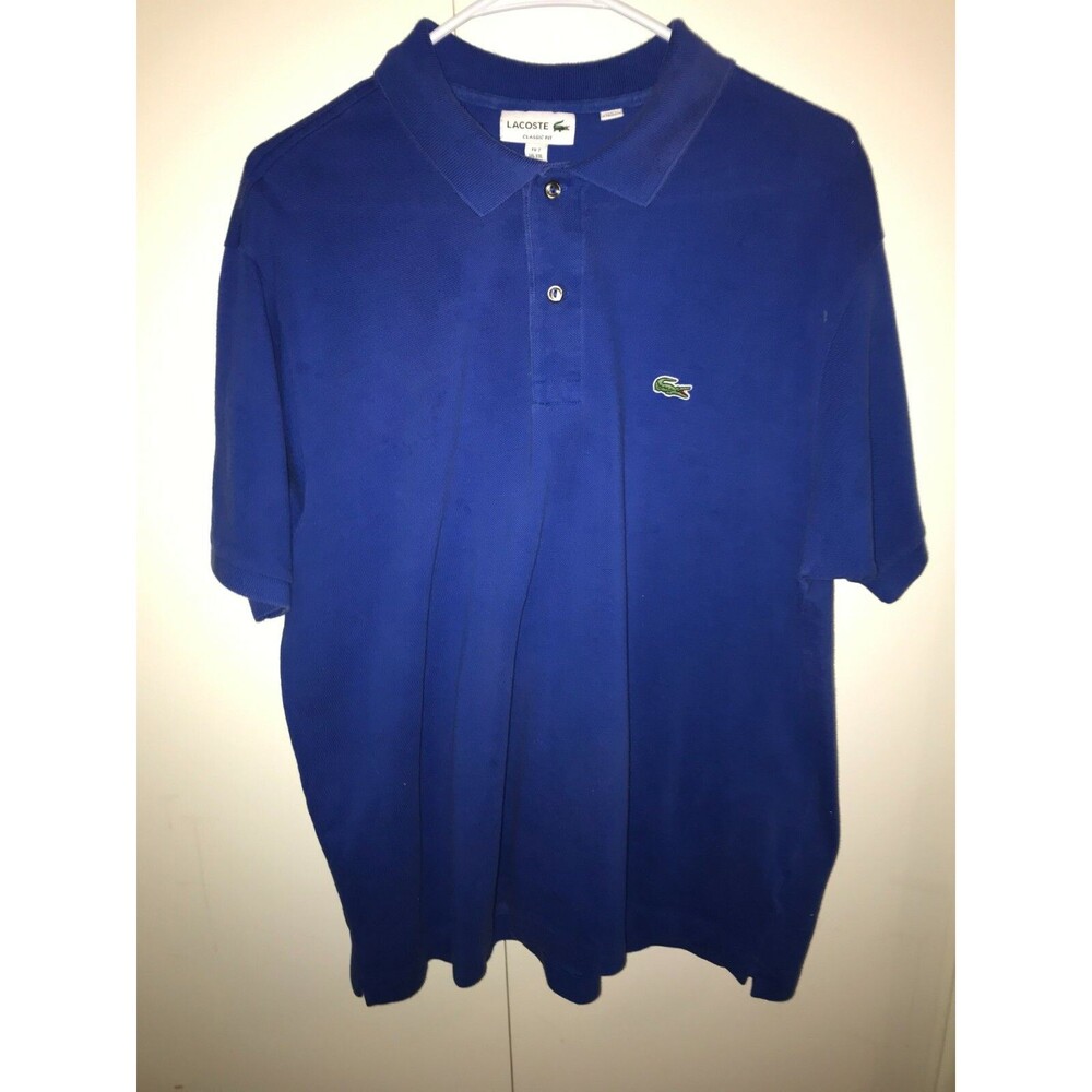 Lacoste Mens Polo Shirt Sport Short Sleeve polo rugby Golf XXL size 7 Blue